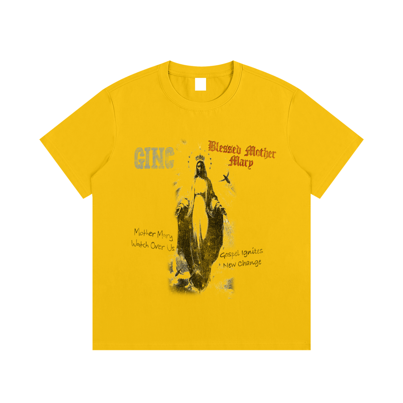 GINC ‘Blessed Mother Mary’ Cotton T-Shirt