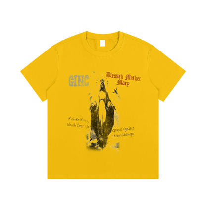 GINC ‘Blessed Mother Mary’ Cotton T-Shirt