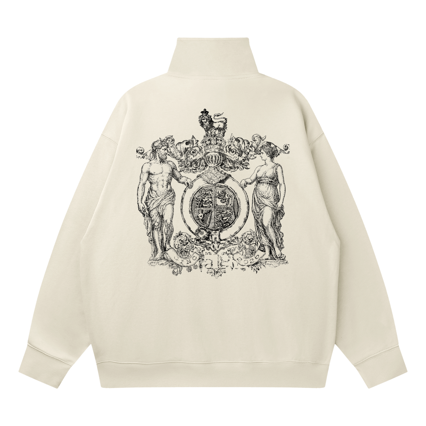 Adam & Eve Quarter-Zip - Light Grey/Flower Grey