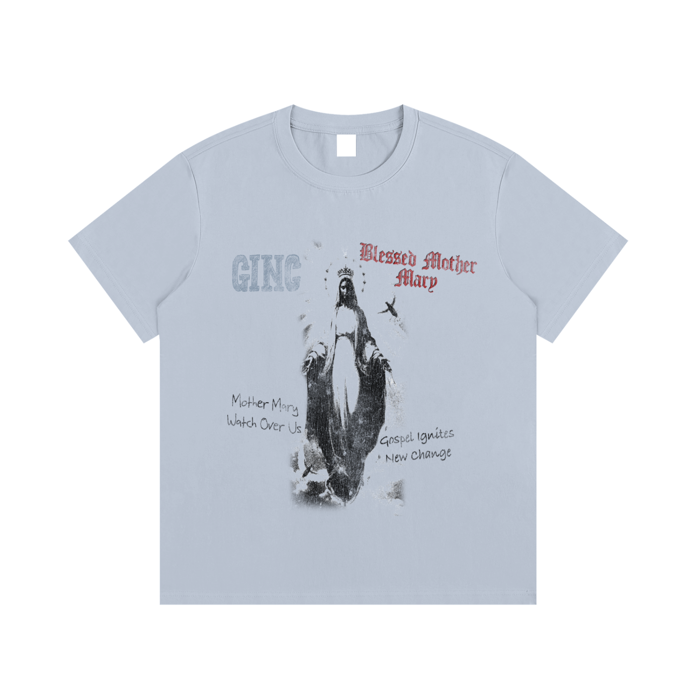 GINC ‘Blessed Mother Mary’ Cotton T-Shirt